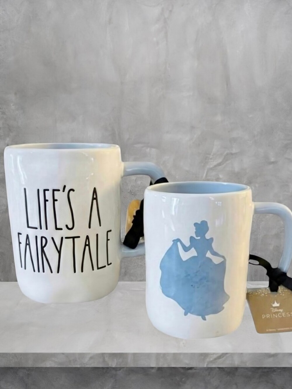 NEW Rae Dunn Double Sided Disney Princess  Cinderella Mug - "Life's A Fairytale"